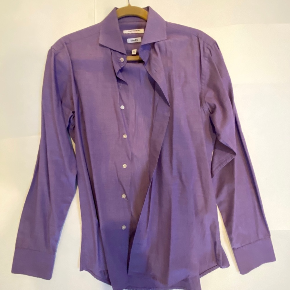 Issac Mizrahi Slim Fit Casual Button Down